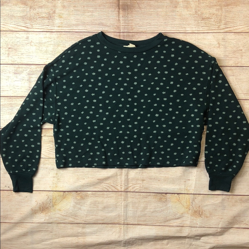 Madewell Daisy Floral Waffle Knit Pajama Top 🧡